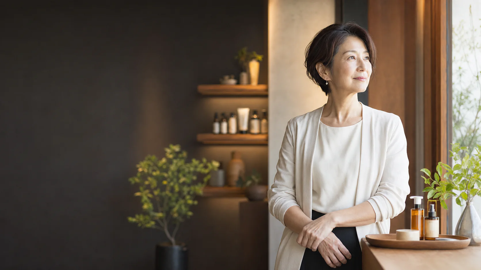 人生後半の選択を静かに考える50代の女性